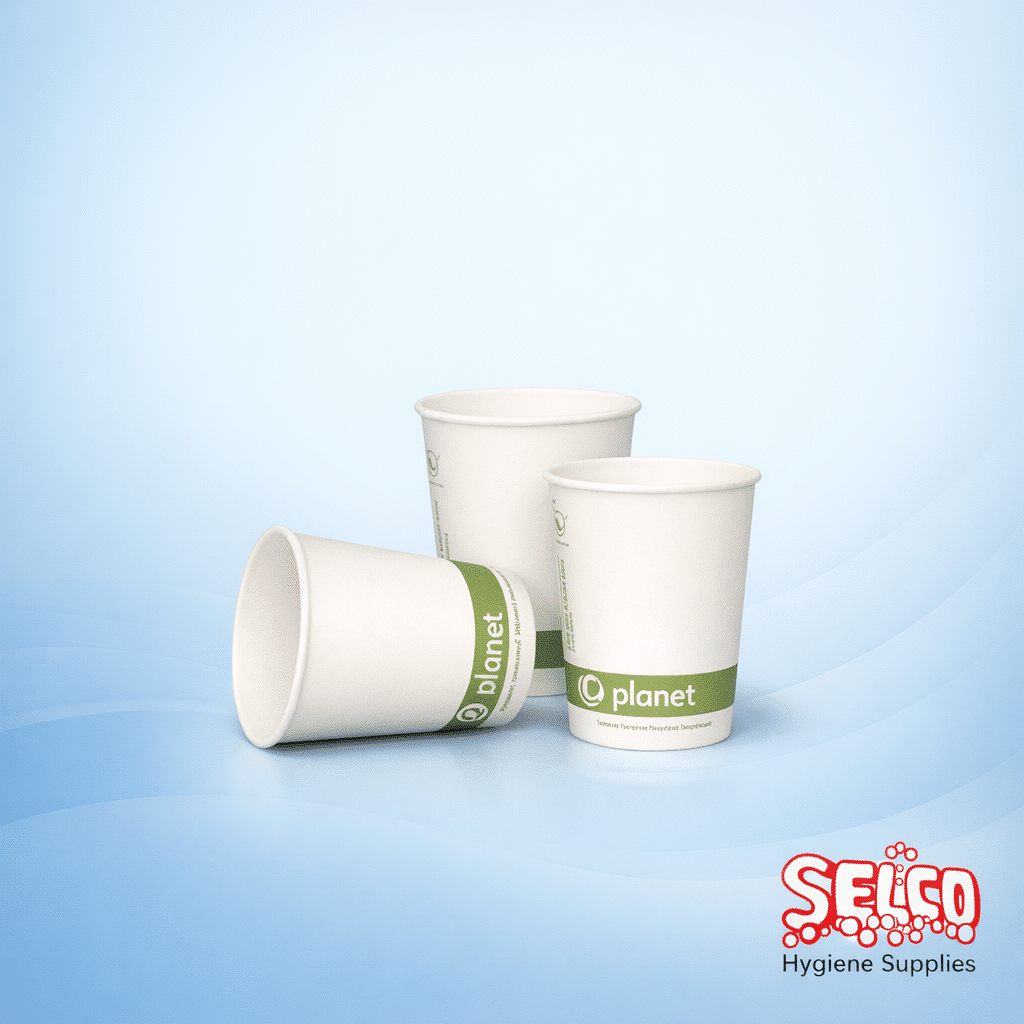 12oz Greenspirit Compostable Double Wall White Coffee Cup 500 Per Case - Selco.ie