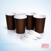 Coffee Tea Disposable cups 500 per case - Hot Cup 12oz - packed 500 per case