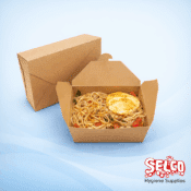 Leakproof kraft food box-Take away food container - 3 pack