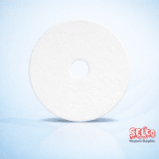 17" White Max Floor Polishing Pads - High Shine - Commercial Supply