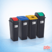 School Waste Station Bin System 90lt - 90 litre - 30cm