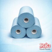 Alternative view of Auto cut roller towel white - 6 rolls - 2ply - Blue