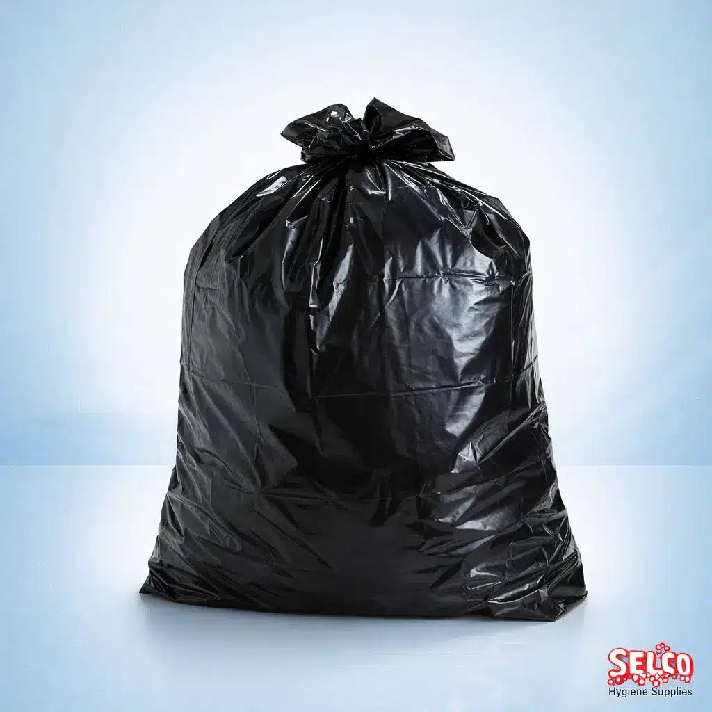 Refuse Bin Bags - Black Bags - Black Sacks - 8 Rolls - 50 bags