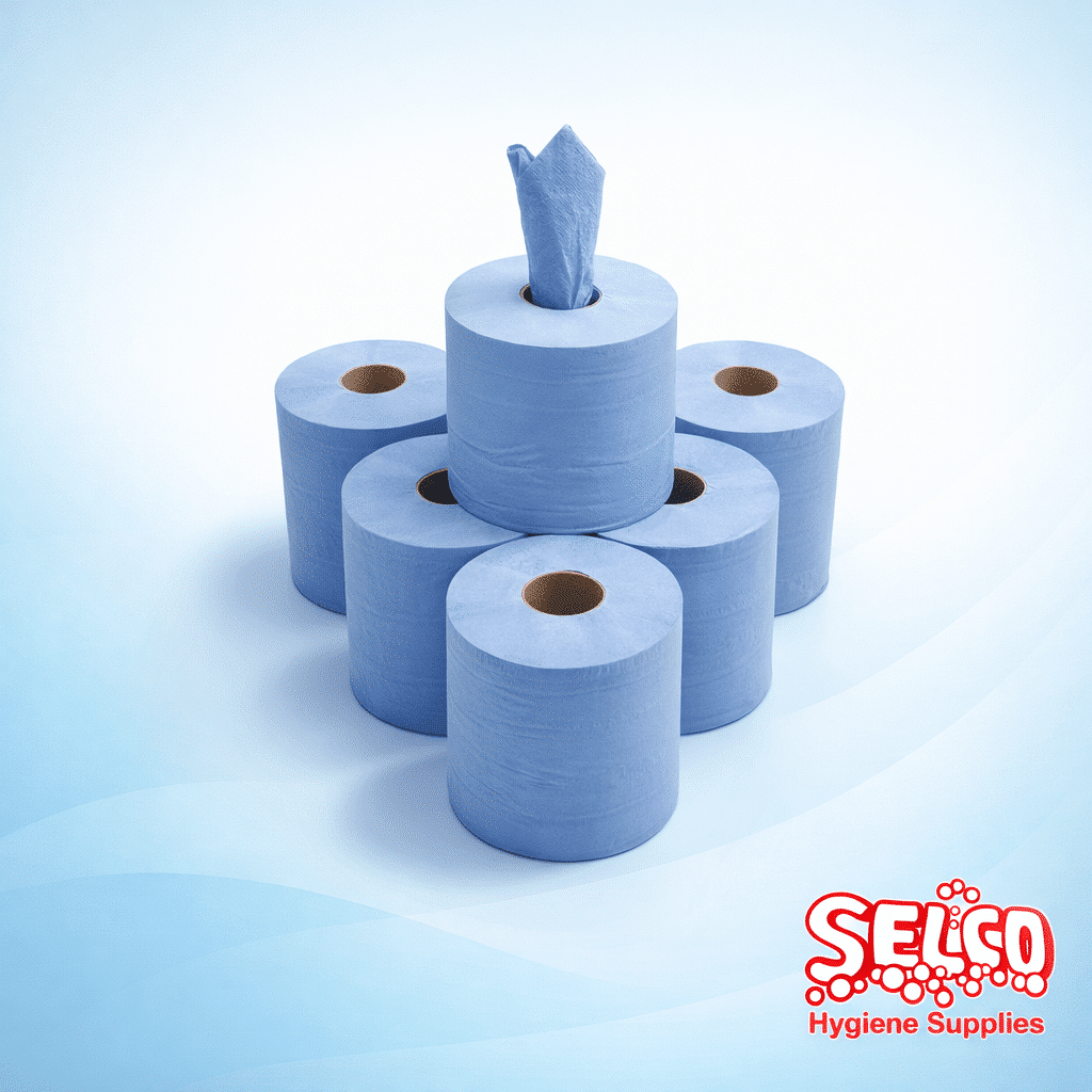Centerpull Wipe Blue- Wiper roll- The Original Wiper - 2 Ply