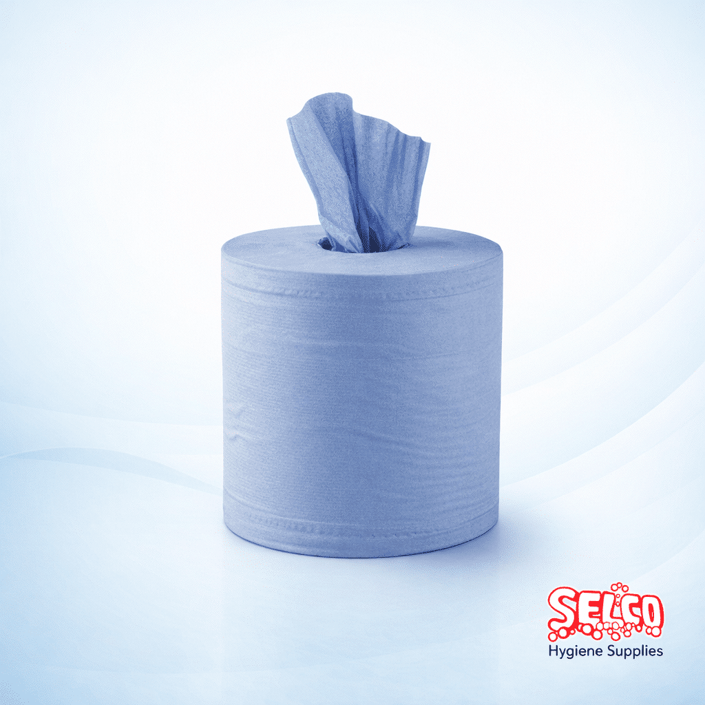 Centrefeed Blue Roll Basic Sheet - Original Wiping Paper 150M