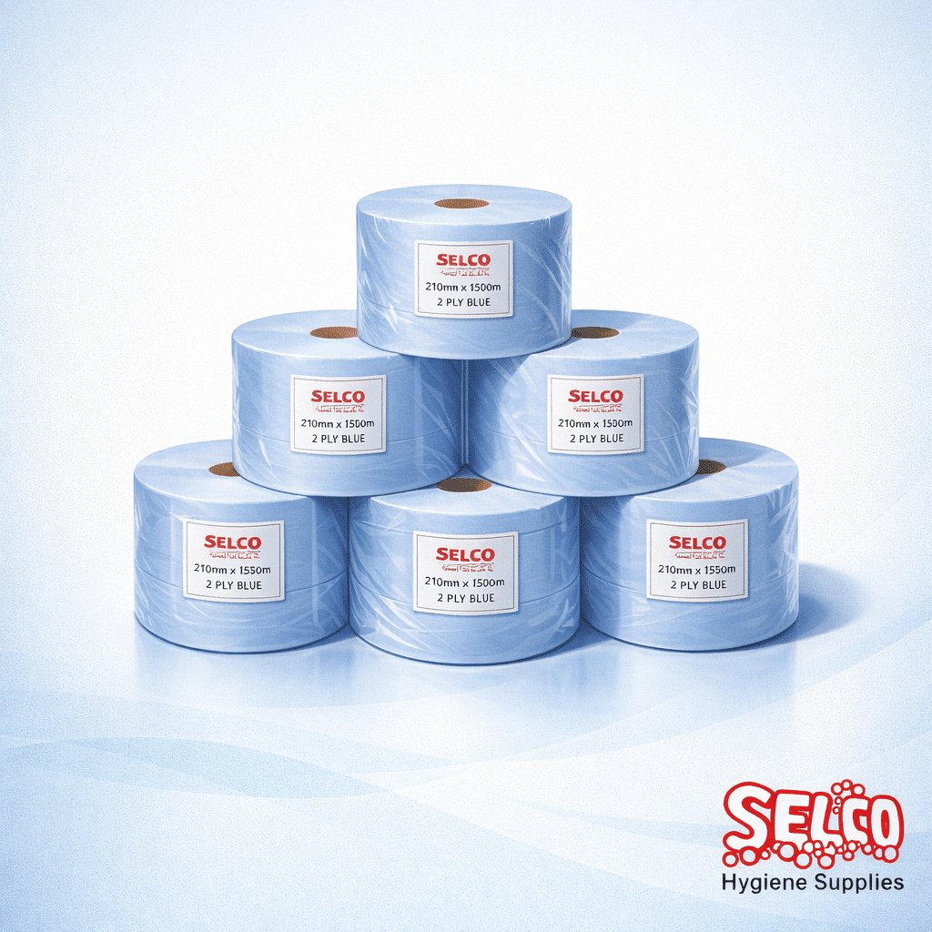 Eco Blue Centrefeed Wiper Roll - 2ply Embossed- Rolls Ireland - Image 3