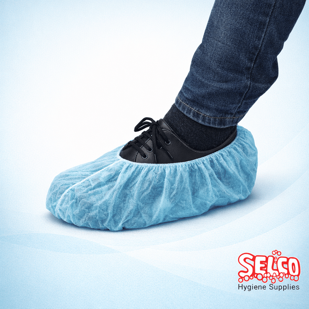 Disposable Overshoes Covers Blue ppe- One size fits all 5000pk - Image 2