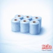 Alternative view of Centrefeed wiper roll blue 2ply embossed Food Safe- Best Blue Roll