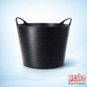 Polyethylene Tub Black -Builders Muck Bucket 26Ltr - 26kg - Yellow