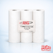 CapriJo Toilet Rolls 18 Rolls - 60mm - 110m - Commercial Washroom Supply