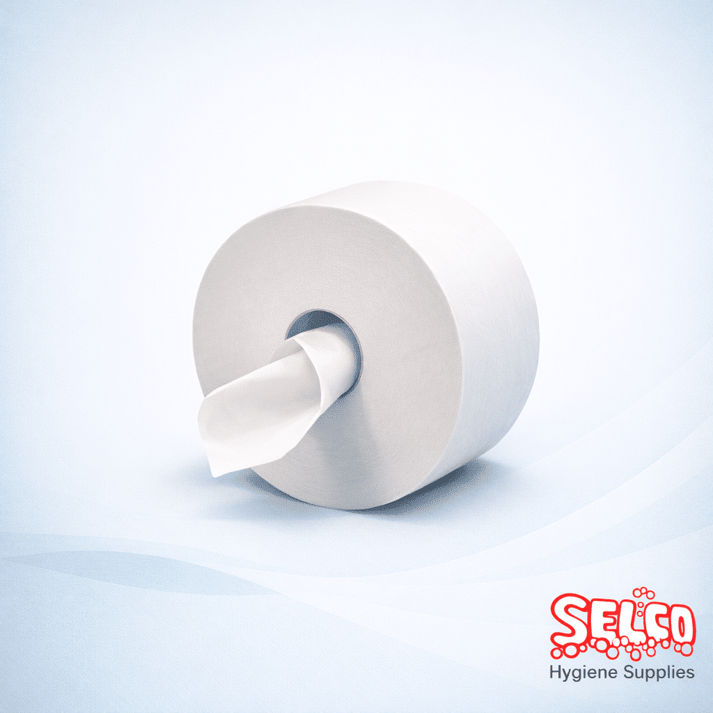 Centre Pull Wipe Roll 2ply White 144mt Centrefeed - 6 rolls - Image 4