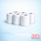 Centrefeed Wipe Dispenser Refill White Roll (Pack of 6) - 6 rolls
