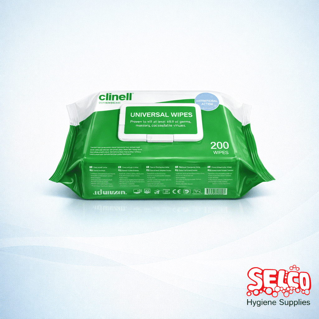 Clinell Universal Sanitising Disinfectant Wet Wipes - pack of 200