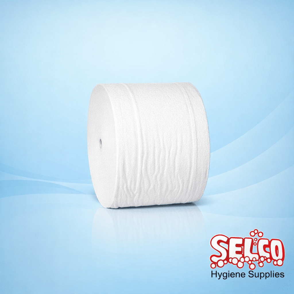 Mini Jumbo Toilet Roll 2ply 12 pack (Easy Flush Tissue) - 12 Rolls - Image 4