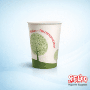 Compostable Double Wall Cup 8oz Degradable - 500 per case