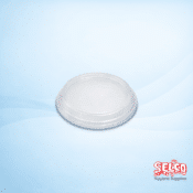 Compostable Lid 12oz Clear/White - 1000 per case - Packed 1000 per case