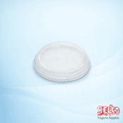Compostable Lid 8oz Clear-White Degradable - 1000 per case
