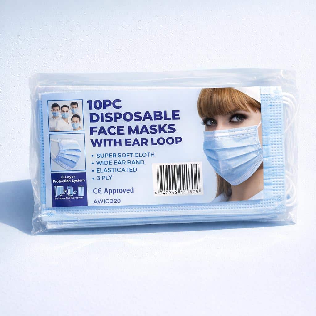 Disposable face mask with ear loop - Commercial Supply - Image 2