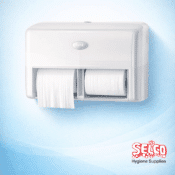 Duo Twin Toilet Roll Dispenser - 2 Roll System - 24 Pack