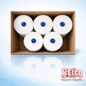 Euro Matic Hand Towel Roll With Bung TMH140 White & TMH150 Blue