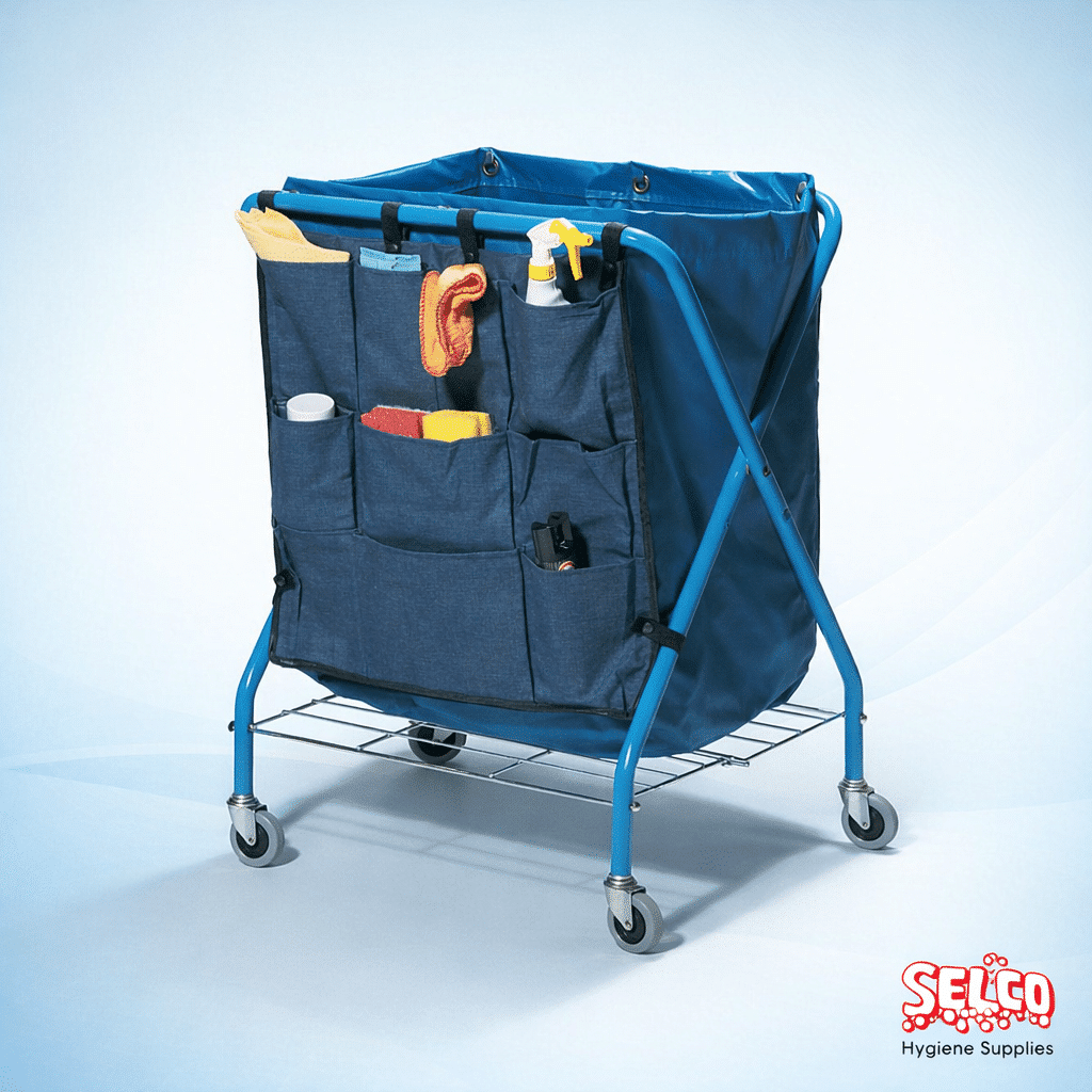 Folding Waste Cart - Janitorial Equipment