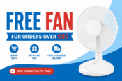 Free Fan -Desk Fan with 2-Speed Control - Selco.ie Stay Cool - Only Fans