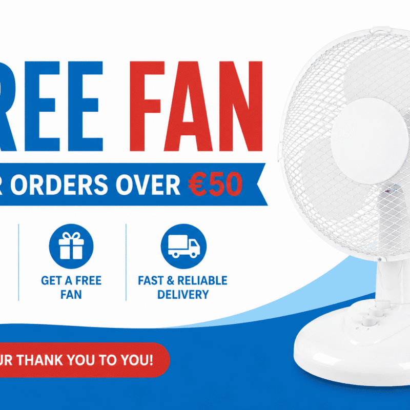 Free Fan -Desk Fan with 2-Speed Control - Selco.ie Stay Cool - Only Fans