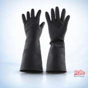 Heavy Duty Black Rubber Gloves - 10 Pack - Commercial Supply