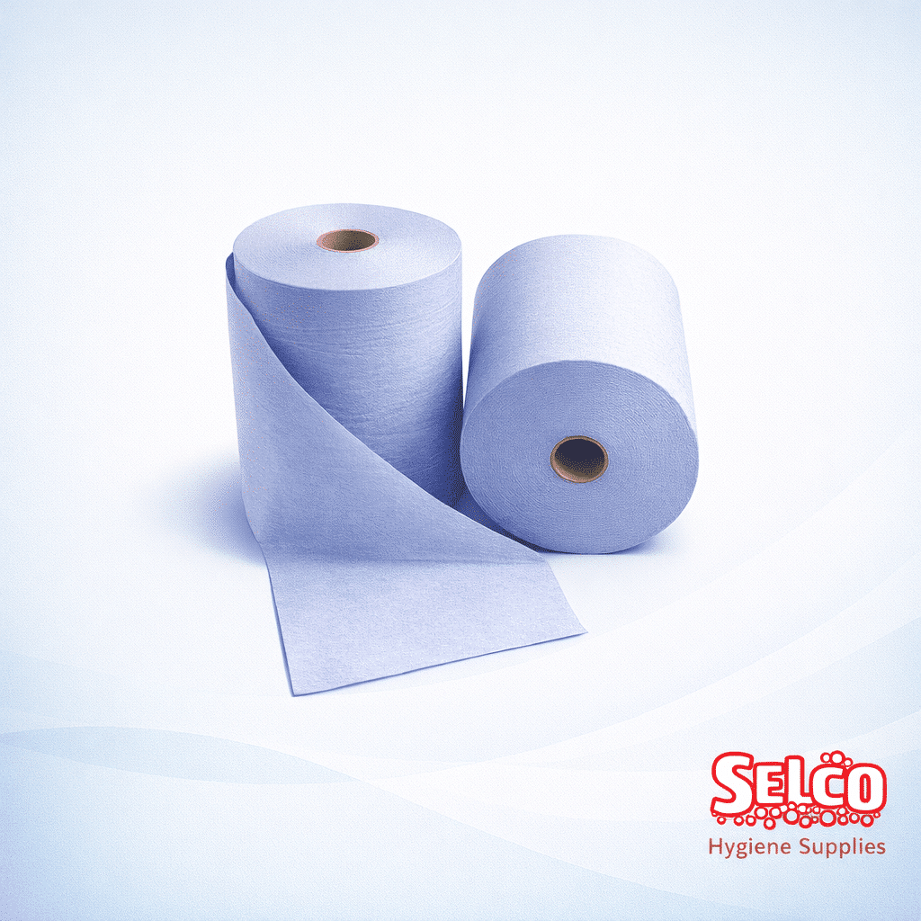 Centrefeed Blue Wiper Rolls 30 Roll Deal 5Pk - Kitchen Catering Wipe - Image 2
