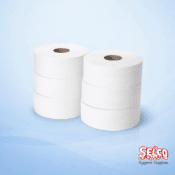 Jumbo Toilet Tissue Roll 300m 6 Pack - 6 Rolls - Commercial Supply