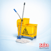 King Speedy Flat Mop Bucket Wringer System - Selco Hygiene