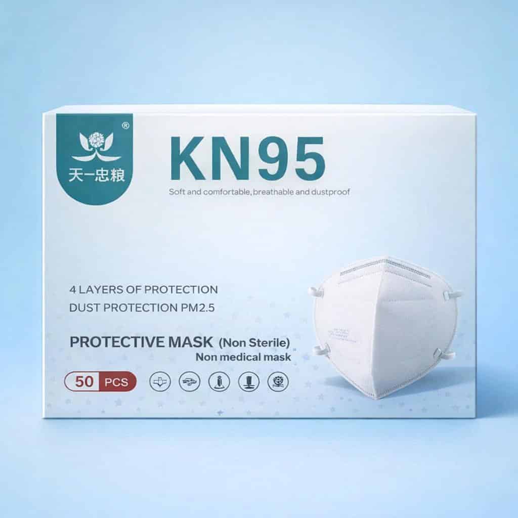 KN95 Face Masks FFP2 Total Protection Covid 19 Omicron BA2 -50Pk - Image 2