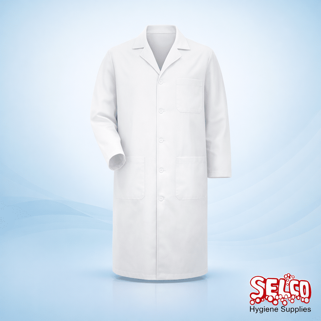 Lab Coat with Velcro Visitor Coats 50Pk - 50 per case