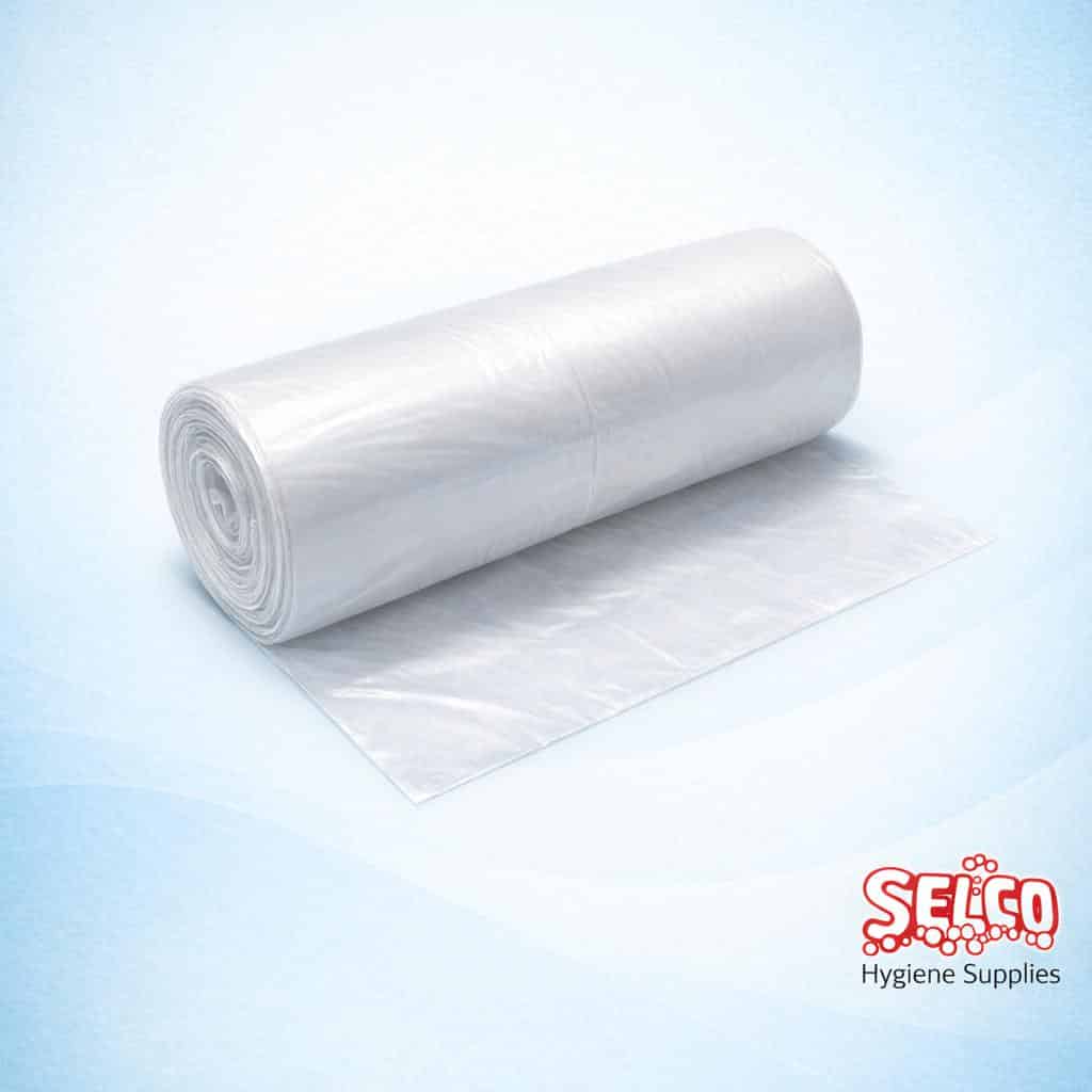 Strong Clear Bin Bags 26x44 On Rolls - Refuse Sacks - 70cm