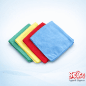 Alternative view of Large Microfibre Cleaning Cloths 10pk - 10 Pack - Red - Blue