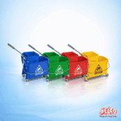 Maxi Combo Mop Bucket & Wringer With Wet Floor Sign and Mop