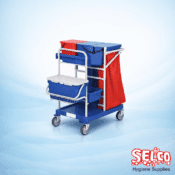 Flat mopping Janitorial cart Maxi - 12L - Red - blue