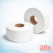 Midi jumbo toilet rolls 6 per case - 6 rolls - Commercial Washroom Supply