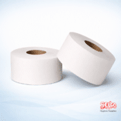 Mini Jumbo Toilet Roll 2ply 12 pack (Easy Flush Tissue) - 12 Rolls