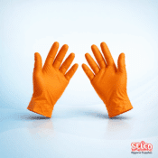 Orange Gripster Skins Nitrile Gloves Per Pack - Black