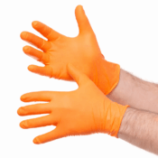Alternative view of Orange Gripster Skins Nitrile Gloves Per Pack - Black