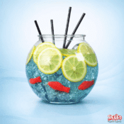 Cocktail Fish Bowl Plastic - 3lt - 165mm - 185mm - 3litres
