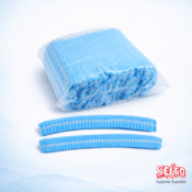 Alternative view of Mob Caps Blue-ppe workwear healthcare - 100 Per Case - white