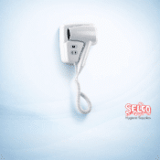 Premium Drawer Mounted Hair Dryer (White) - 2m - Washroom Essential