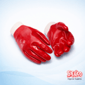 Red PVC Work Gloves - Commercial Supply