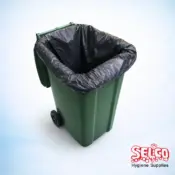 Wheelie Bin Bag Liners Strong Black 44 x 48 - Commercial Supply