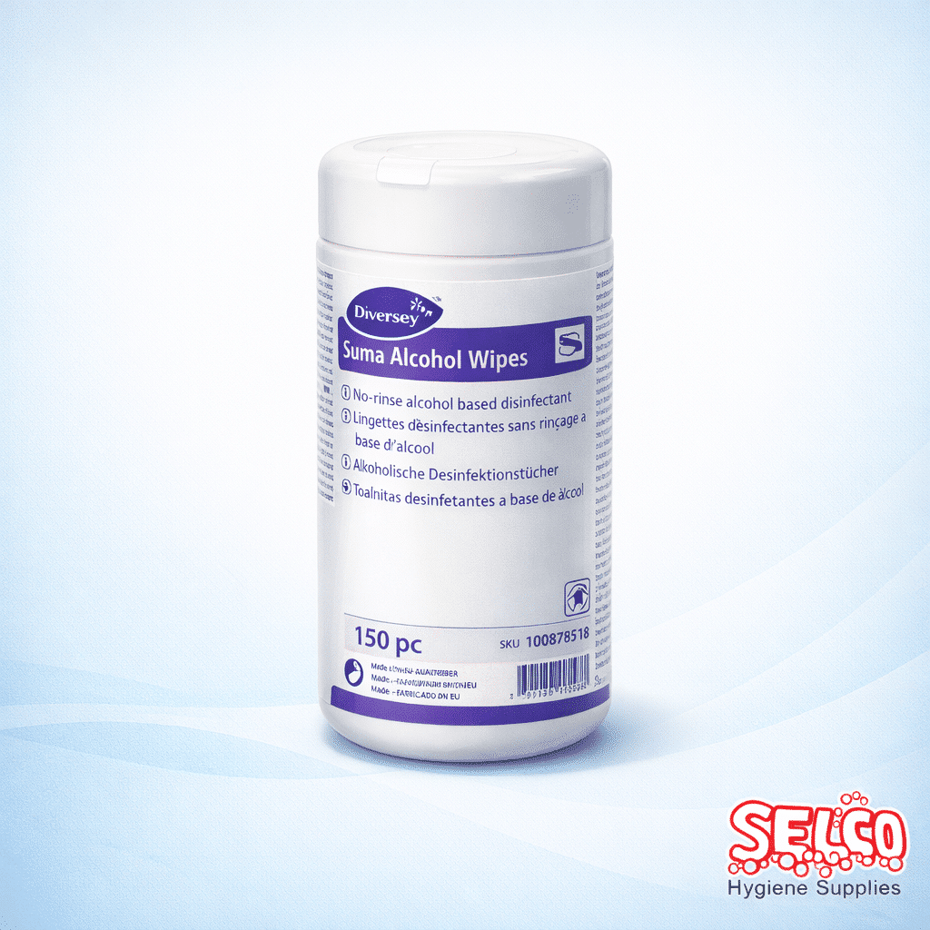 SUMA Alcohol Sanitiser Wipe 77% -Total Protection In A Wipe- NOW 150 Wipes