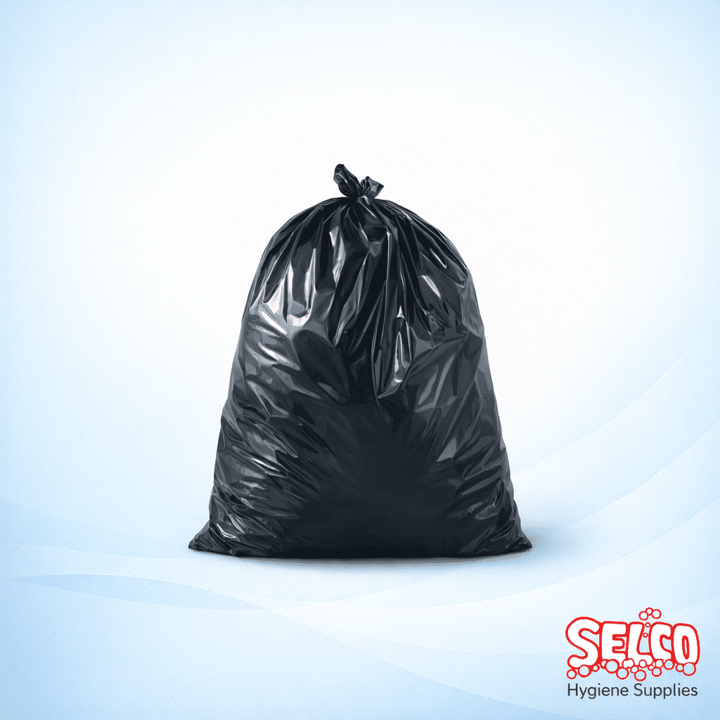 Super Heavy Duty Black Bin Bags 26x44 - 200 Per Case - 26 x 44