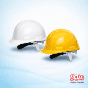 Tuffmaster Hard Hat Safety Helmet - White - yellow
