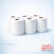 White Centrefeed Roll 2ply 700sh 6 Pack - Pure Soft Wiping Paper